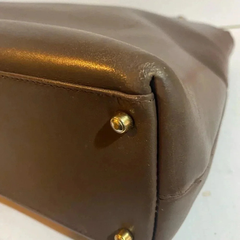 Gucci Diana vintage brown leather bamboo handle bag - Picture 5 of 16